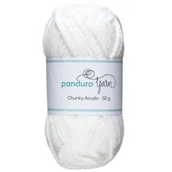 Panduro Yarn Garn Chunky Acrylic 50g vit | Akrylgarn