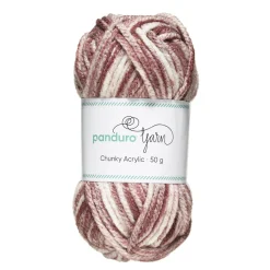 Panduro Yarn Garn Chunky Acrylic 50g white to brown multi | Akrylgarn