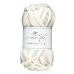 Panduro Yarn Garn Chunky Acrylic 50g white to beige multi | Akrylgarn