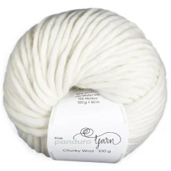 Panduro Yarn Garn Chunky Wool 100g creme | Ullgarn