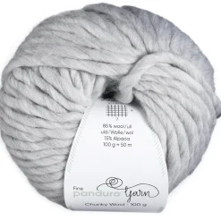 Panduro Yarn Garn Chunky Wool 100g ljusgrå | Ullgarn