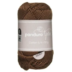 Panduro Yarn Garn Cotton 4/4 50g brun | Bomullsgarn