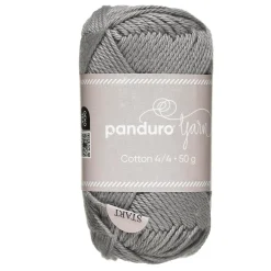 Panduro Yarn Garn Cotton 4/4 50g grå