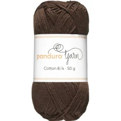 Panduro Yarn Garn Cotton 8/4 50g mörkbrun