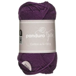 Panduro Yarn Garn Cotton 4/4 50g mörklila