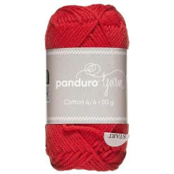 Panduro Yarn Garn Cotton 4/4 50g röd