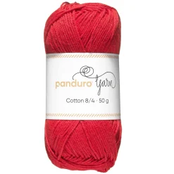 Panduro Yarn Garn Cotton 8/4 50g röd | Bomullsgarn