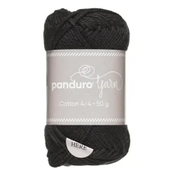 Panduro Yarn Garn Cotton 4/4 50g svart | Bomullsgarn