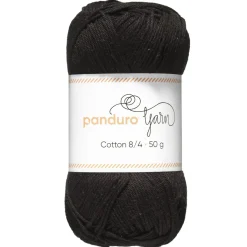 Panduro Yarn Garn Cotton 8/4 50g svart | Bomullsgarn