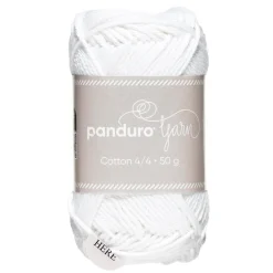 Panduro Yarn Garn Cotton 4/4 50g vit | Bomullsgarn