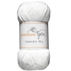 Panduro Yarn Garn Cotton 8/4 50g vit