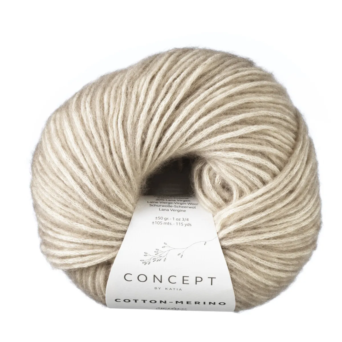 Katia Garn Cotton Merino 50g beige 104 | Blandgarner