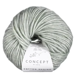 Katia Garn Cotton Merino 50g dimgrön 146 | Blandgarner