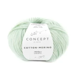 Katia Garn Cotton Merino 50g ljusgrön 132