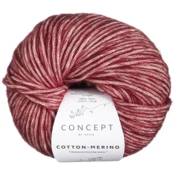 Katia Garn Cotton Merino 50g röd 125 | Blandgarner
