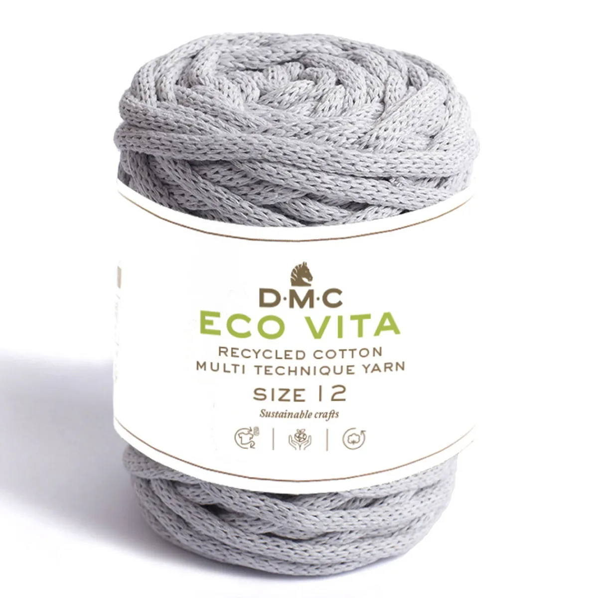 DMC Garn Eco Vita 12 250g – ljusgrå 121