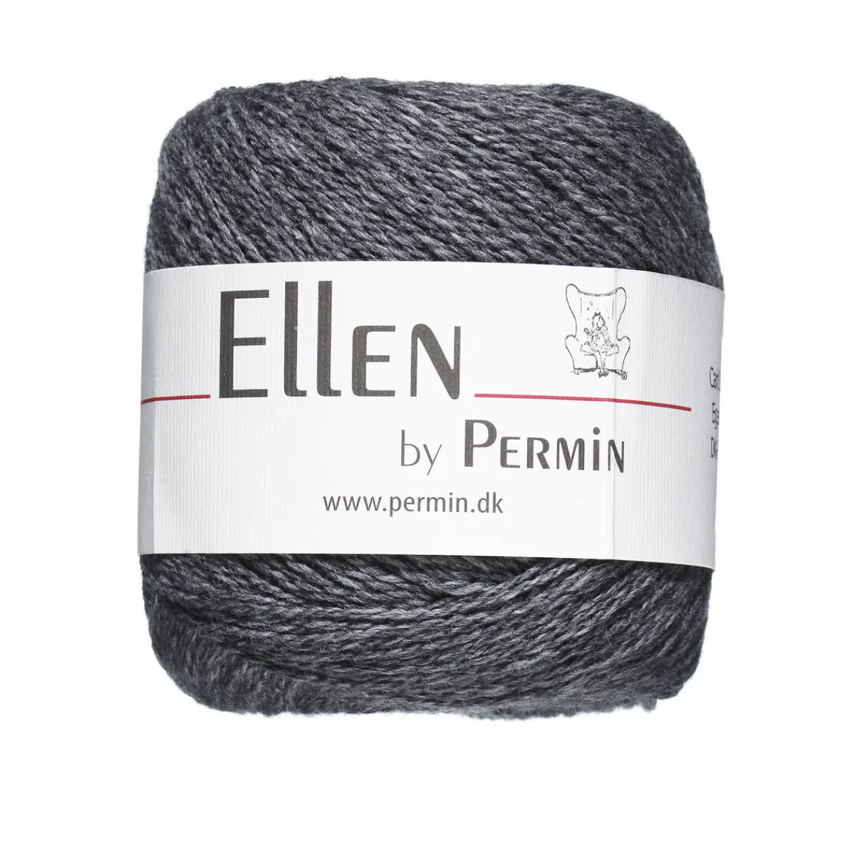 Yarn By Permin Garn Ellen 50g mörkgrå | Ullgarn