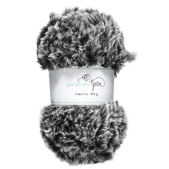 Panduro Yarn Garn Faux Fur gråmelerad 100g | Akrylgarn