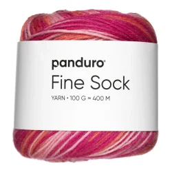 Panduro Yarn Garn Fine Sock 100g rosa & röda nyanser | Ullgarn