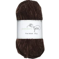 Panduro Yarn Garn Fine Velvet 50g brun – sammetslent och himmelskt mjukt garn