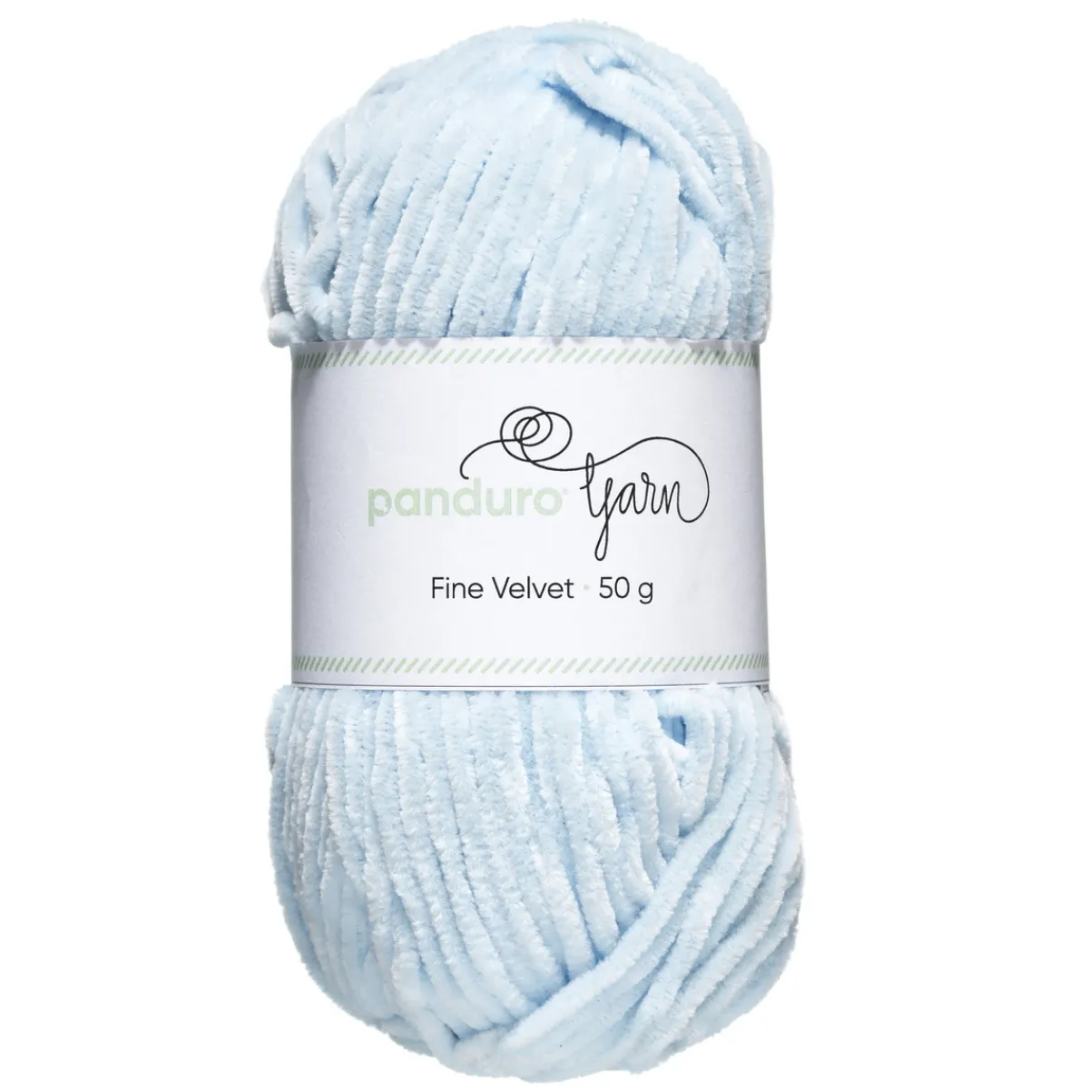 Panduro Yarn Garn Fine Velvet 50g ljusblå – sammetslent och himmelskt mjukt garn | Akrylgarn