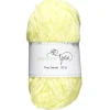 Panduro Yarn Garn Fine Velvet 50g ljusgul – sammetslent och himmelskt mjukt garn | Akrylgarn