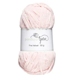 Panduro Yarn Garn Fine Velvet 50g ljusrosa – sammetslent och himmelskt mjukt garn | Akrylgarn
