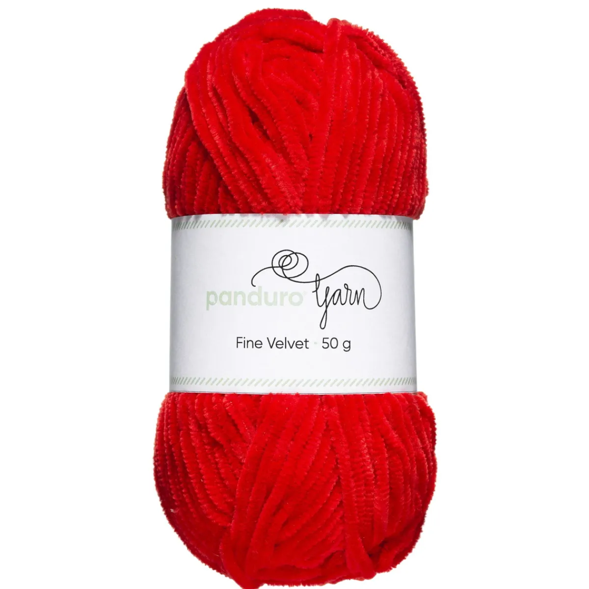 Panduro Yarn Garn Fine Velvet 50g röd – sammetslent och himmelskt mjukt garn | Akrylgarn