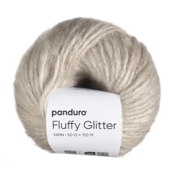 Panduro Yarn Garn Fluffy Glitter 50g beige
