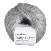 Panduro Yarn Garn Fluffy Glitter 50g grå | Akrylgarn