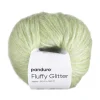 Panduro Yarn Garn Fluffy Glitter 50g grön
