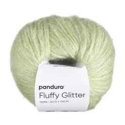 Panduro Yarn Garn Fluffy Glitter 50g grön