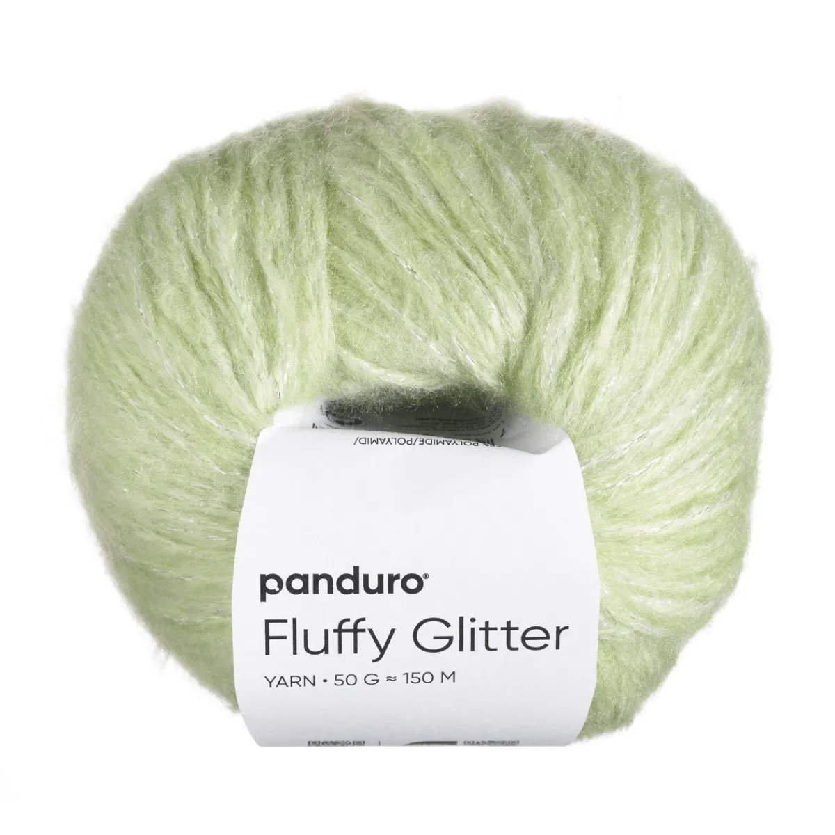 Panduro Yarn Garn Fluffy Glitter 50g grön