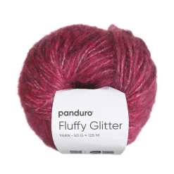 Panduro Yarn Garn Fluffy Glitter 50g hallon