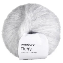 Panduro Yarn Garn Fluffy 50g ljusgrå | Akrylgarn