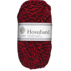 LOPI by Istex Garn Istex Hosuband 100g röd/svart – Red-black 0225