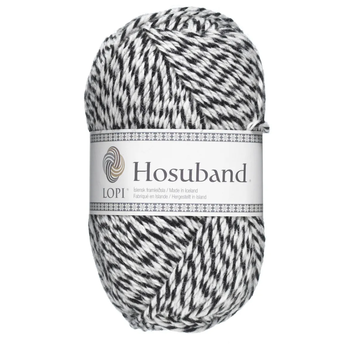 LOPI by Istex Garn Istex Hosuband 100g vit/svart – White-black 0000 | Ullgarn