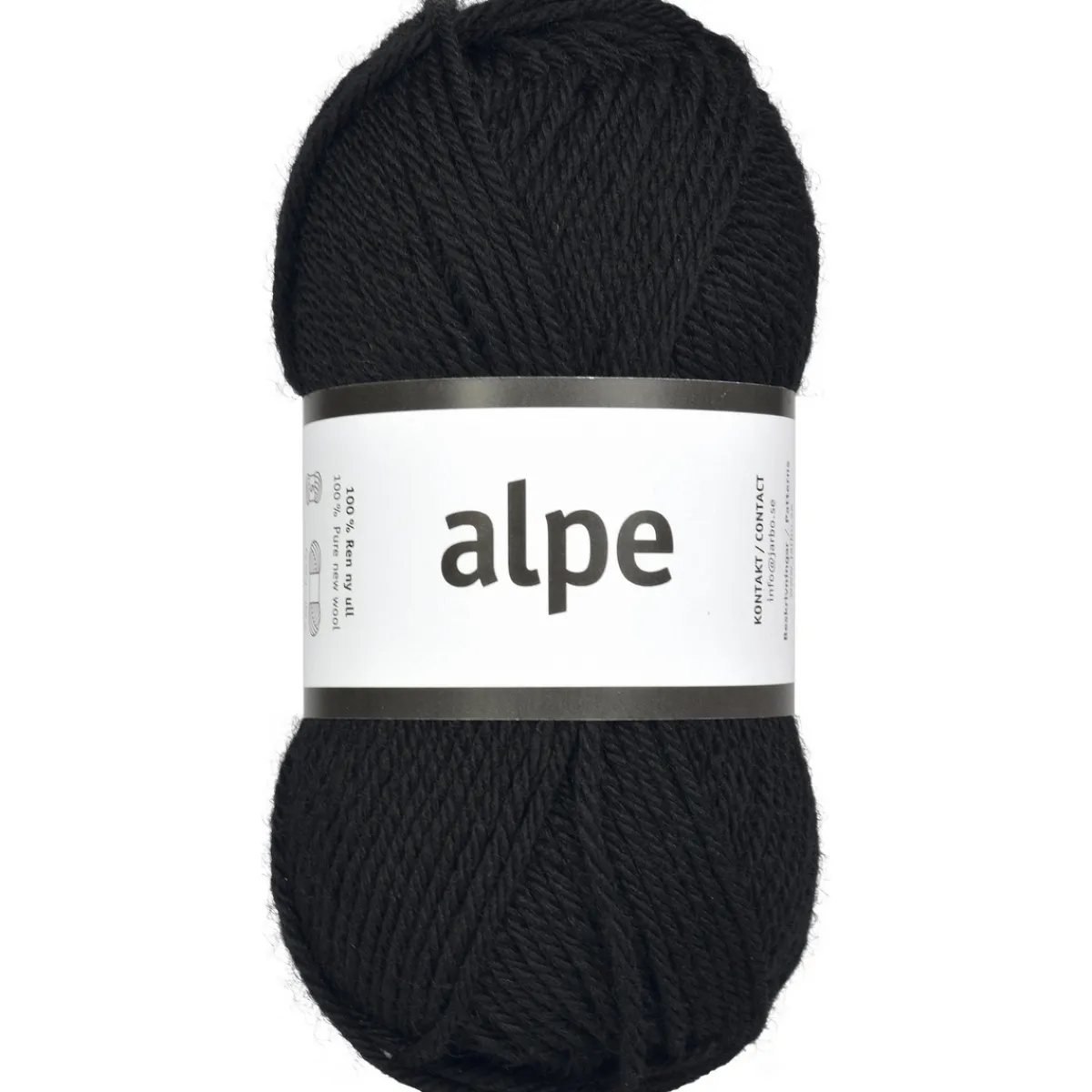 Järbo Garn Alpe 50 g svart – 36118 Black