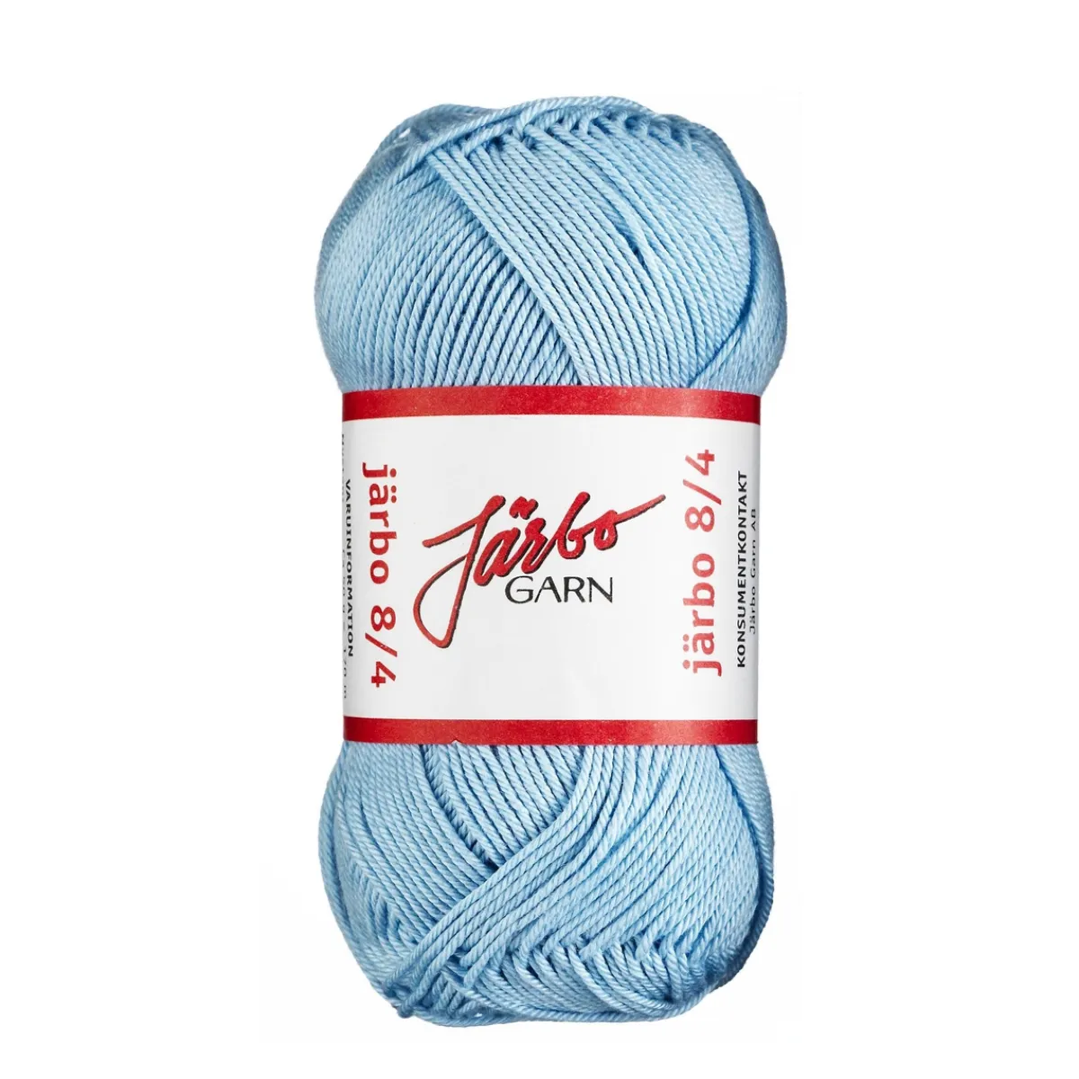 Järbo Garn 8/4 50g ljusblå – 32008 Pastel blue | Bomullsgarn