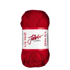 Järbo Garn 8/4 50g röd – 32011 Red | Bomullsgarn