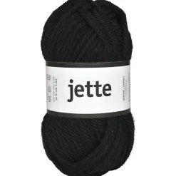 Järbo Garn Jette 50g svart – 26319 Black | Ullgarn