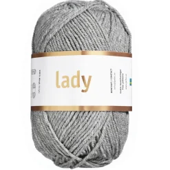 Järbo Garn Lady 50g grå – 44203 Grey | Akrylgarn