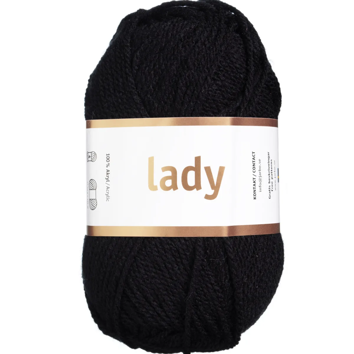 Järbo Garn Lady 50g svart – 44201 Black