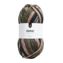 Järbo Garn Raggi 100g brun-grön – Camouflage 15184