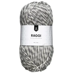 Järbo Garn Raggi 100g grå/vit – Graystone mouliné 1515 | Ullgarn