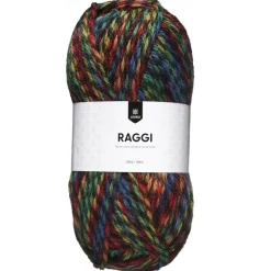 Järbo Garn Raggi 100g regnbåge – Rainbow twist 15143