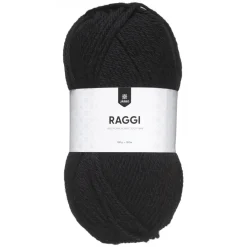 Järbo Garn Raggi 100g svart – Charcoal black 1558 | Ullgarn