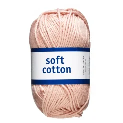 Järbo Garn Soft Cotton 50g gammelrosa – 8861 Vintage rosé | Bomullsgarn