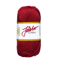 Järbo Garn Soft Cotton 50g vinröd – 8859 Maroon red | Bomullsgarn