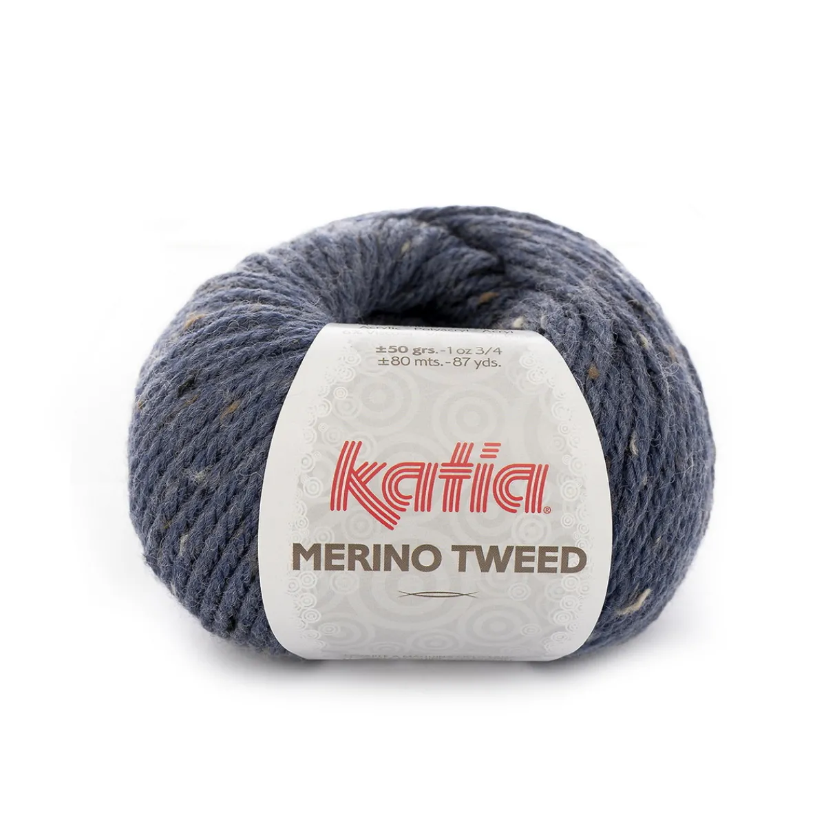Katia Garn Merino Tweed 50g jeansblå – 305 Dark blue